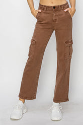 Risen Women's Full Size High-Rise Cargo Jeans - Stylish & Functional Denim